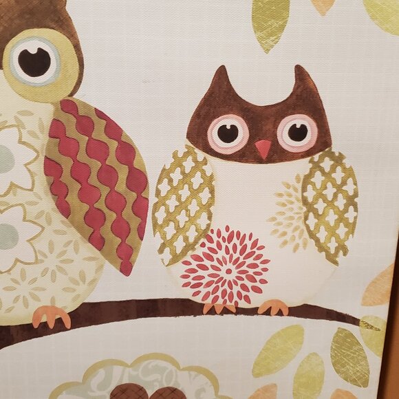 Owl Wall Art Canvas Print -Cute Whimsical Child's Room /Anywhere - 16.5 X 16.5" - Picture 4 of 12